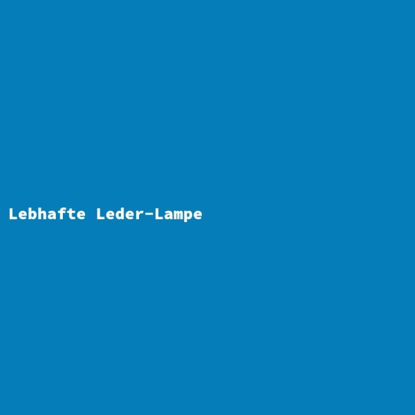 Lebhafte Leder-Lampe