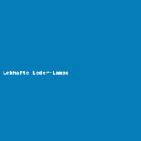 Lebhafte Leder-Lampe