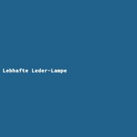 Lebhafte Leder-Lampe