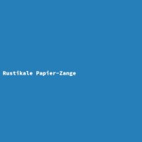 Rustikale Papier-Zange