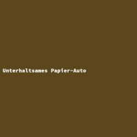 Unterhaltsames Papier-Auto
