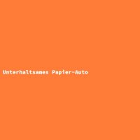 Unterhaltsames Papier-Auto