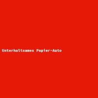 Unterhaltsames Papier-Auto